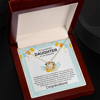 To My Beautiful Daughter Graduation Necklace – Graduation Gift from Mom or Dad, Class of 2026 Jewelry, Inspirational Gift for Daughter