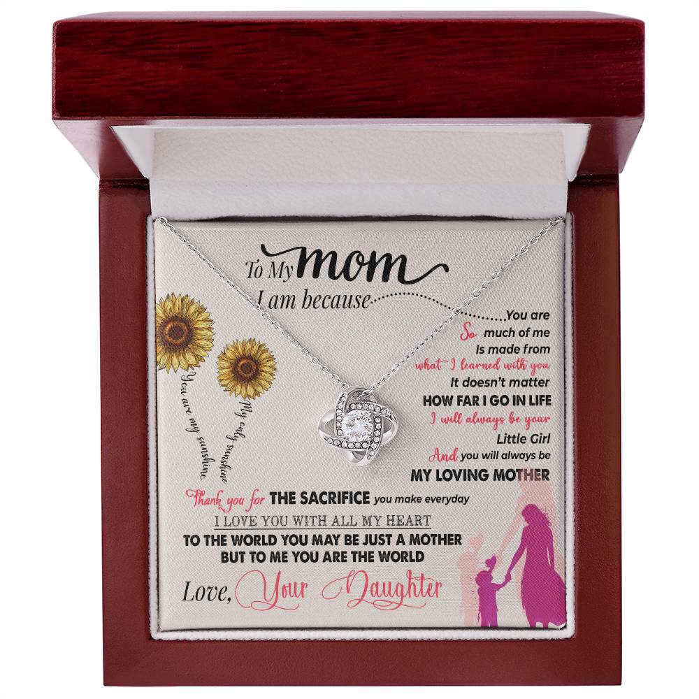 To My Mom, Thank You For Everything -Love Knot Necklace - YERTIZZ.COM