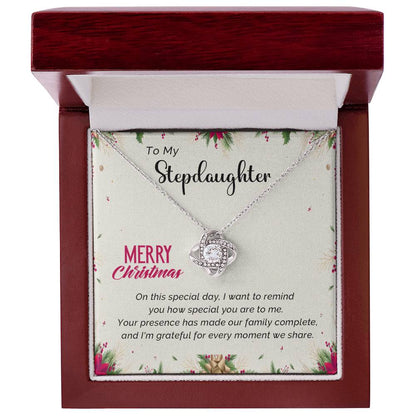 To My Stepdaughter - Grateful - Christmas Gift - Love Knot Necklace