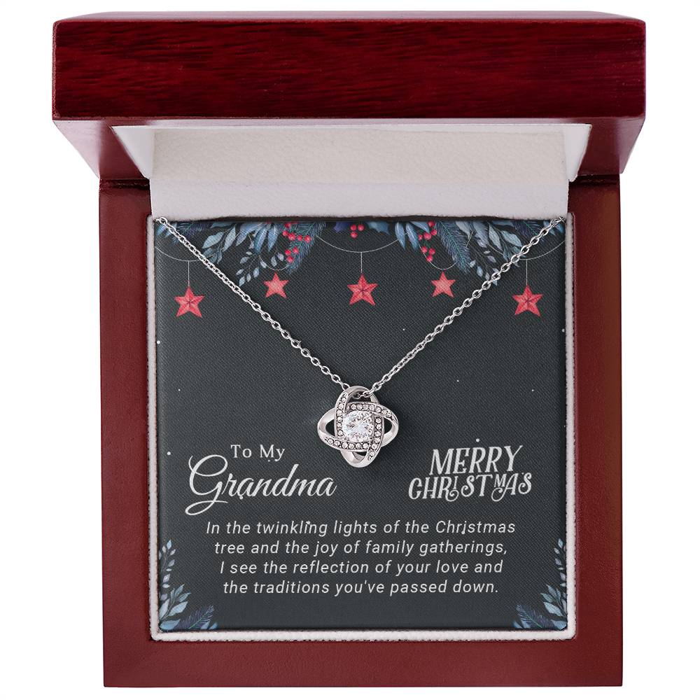 To My Grandma - Joy of Family - Christmas Gift - Love Knot Necklace