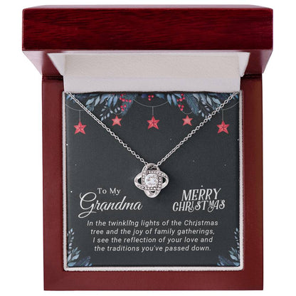 To My Grandma - Joy of Family - Christmas Gift - Love Knot Necklace
