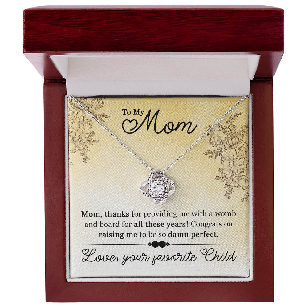 heart necklace gift box mom funny message