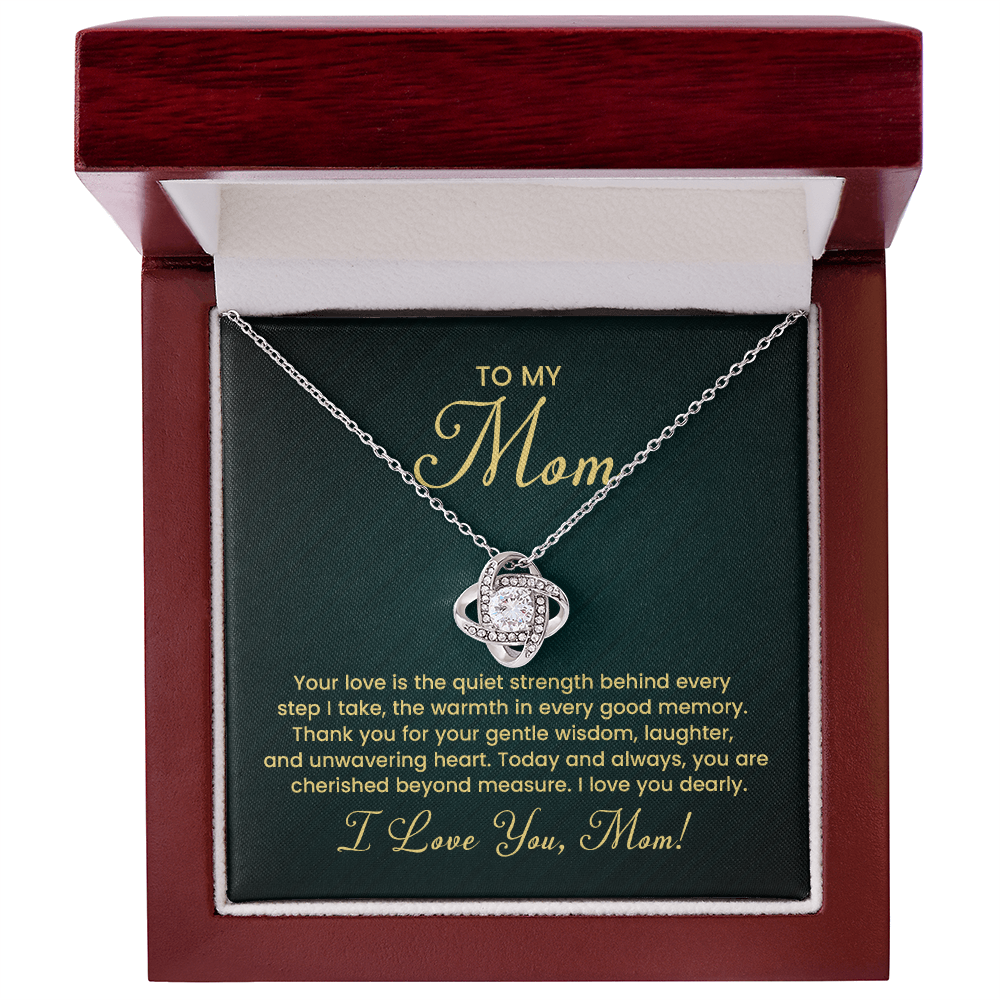 elegant mom necklace luxury gift green gold message