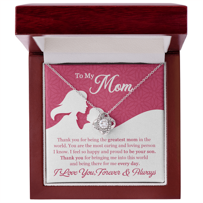 heart pendant necklace mom gift box