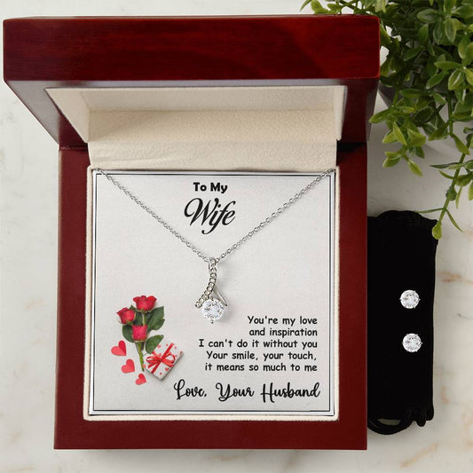 Alluring Beauty, Necklace and Earring Set, To My Wife, Love, Valentine's Day - YERTIZZ.COM