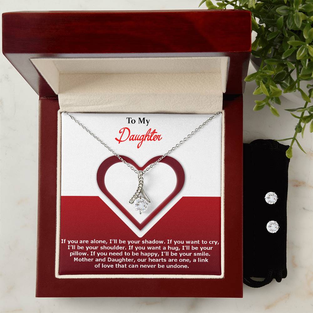 Alluring Beauty Necklace Earring Set, To My Daughter - YERTIZZ.COM