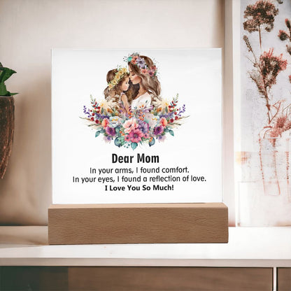 Dear Mom, I Love You So Much, Square Acrylic Plaque - YERTIZZ.COM