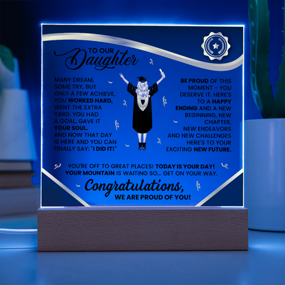 graduation plaque daughter gift from parents