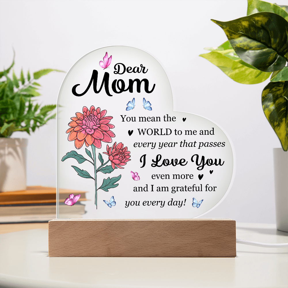 Floral Acrylic Sign for Mom