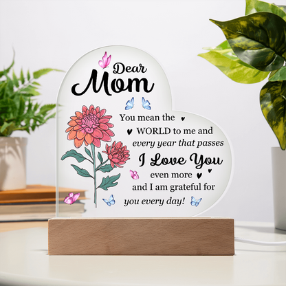 Floral Acrylic Sign for Mom