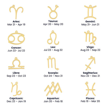 Aquarius, Zodiac, Sign, Astrological Pendant, Necklace - YERTIZZ.COM