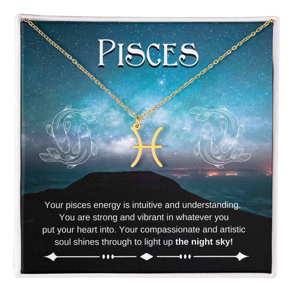Pisces, Zodiac, Sign, Astrological Pendant, Necklace - YERTIZZ.COM