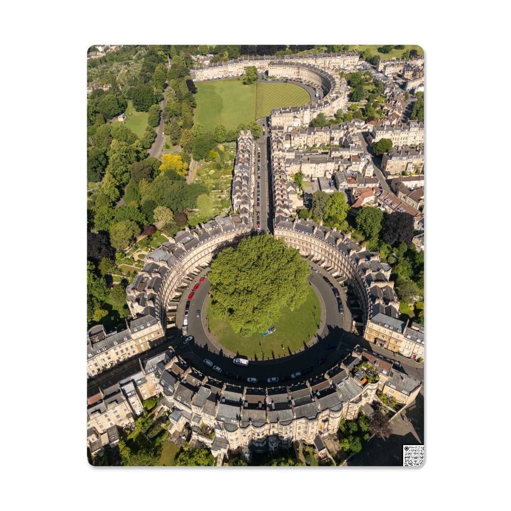 The Royal Crescent and Circus, Bath Somerset, England, Metal Wall Art - YERTIZZ.COM