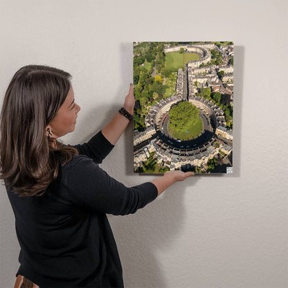 The Royal Crescent and Circus, Bath Somerset, England, Metal Wall Art - YERTIZZ.COM
