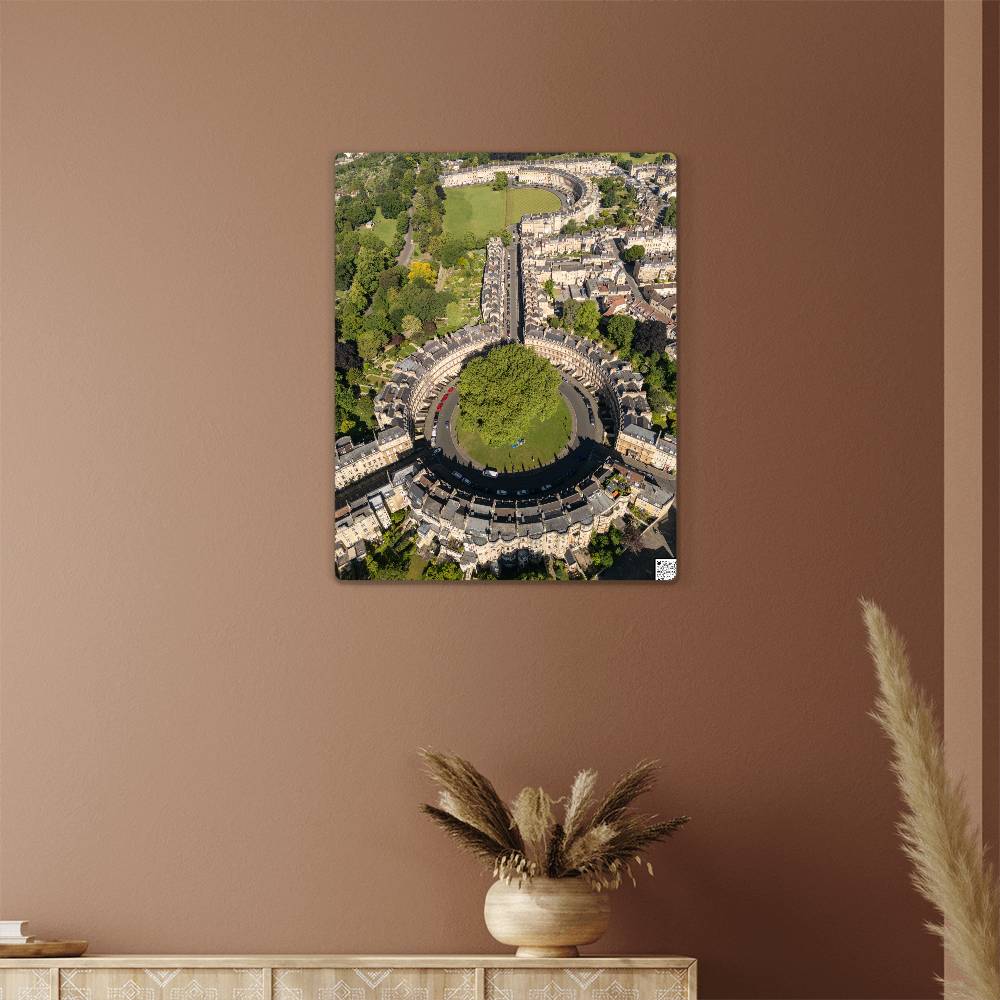 The Royal Crescent and Circus, Bath Somerset, England, Metal Wall Art - YERTIZZ.COM