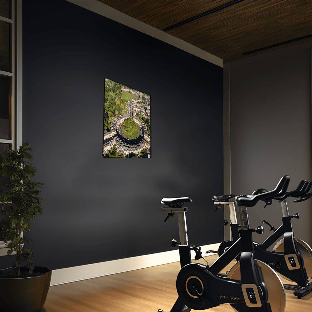 The Royal Crescent and Circus, Bath Somerset, England, Metal Wall Art - YERTIZZ.COM