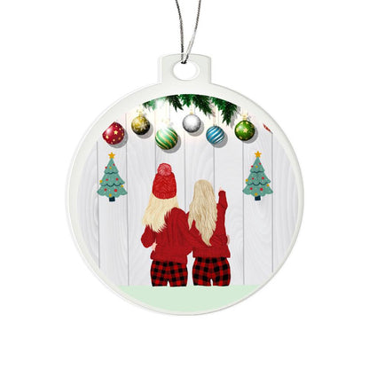 Acrylic Ornament, Kids With Christmas Decorations - YERTIZZ.COM