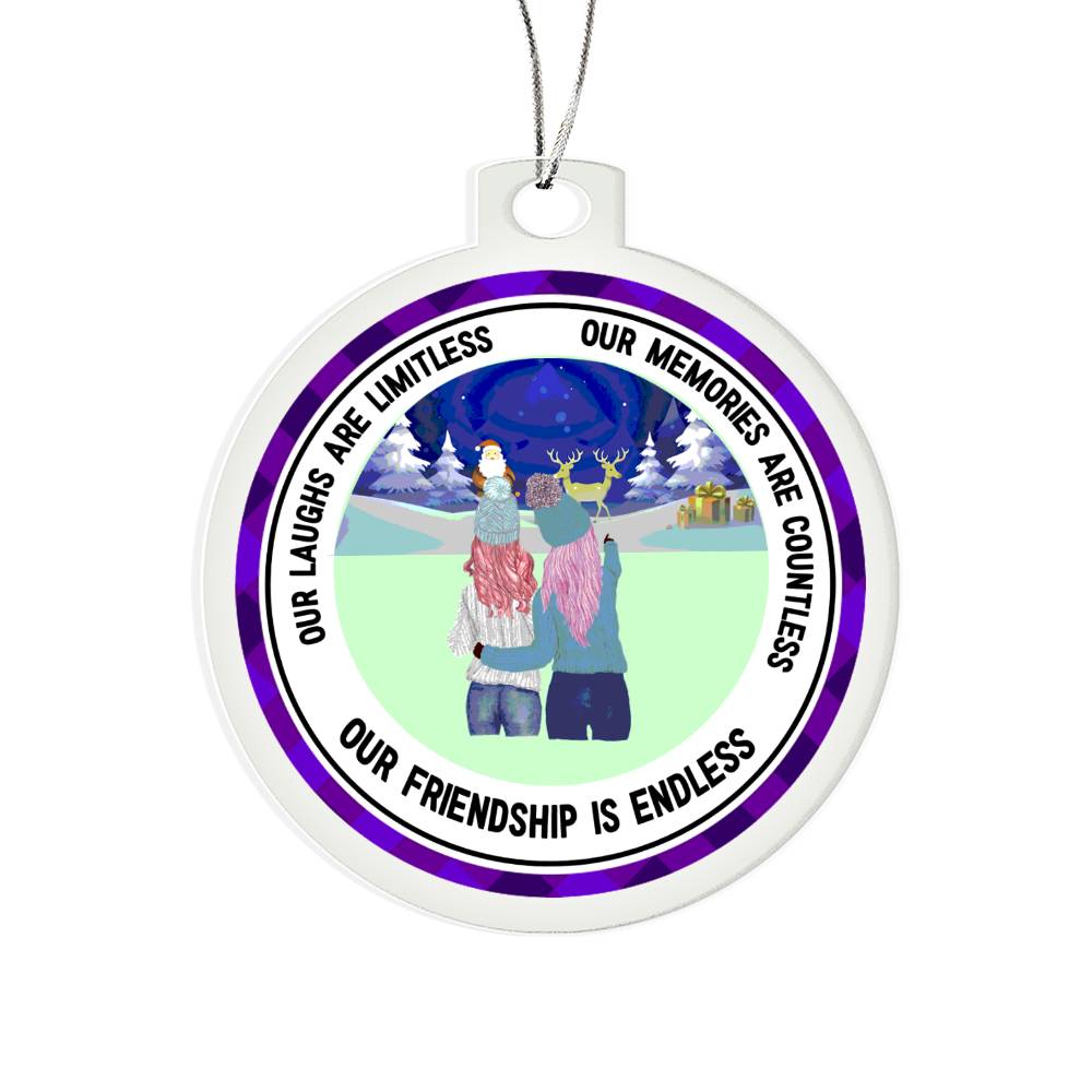 Acrylic Christmas Ornament, Our Memories Are Countless - YERTIZZ.COM