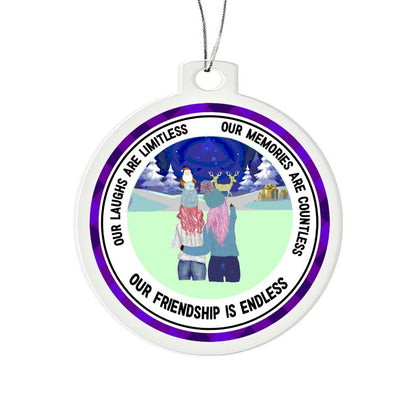 Acrylic Christmas Ornament, Our Memories Are Countless - YERTIZZ.COM