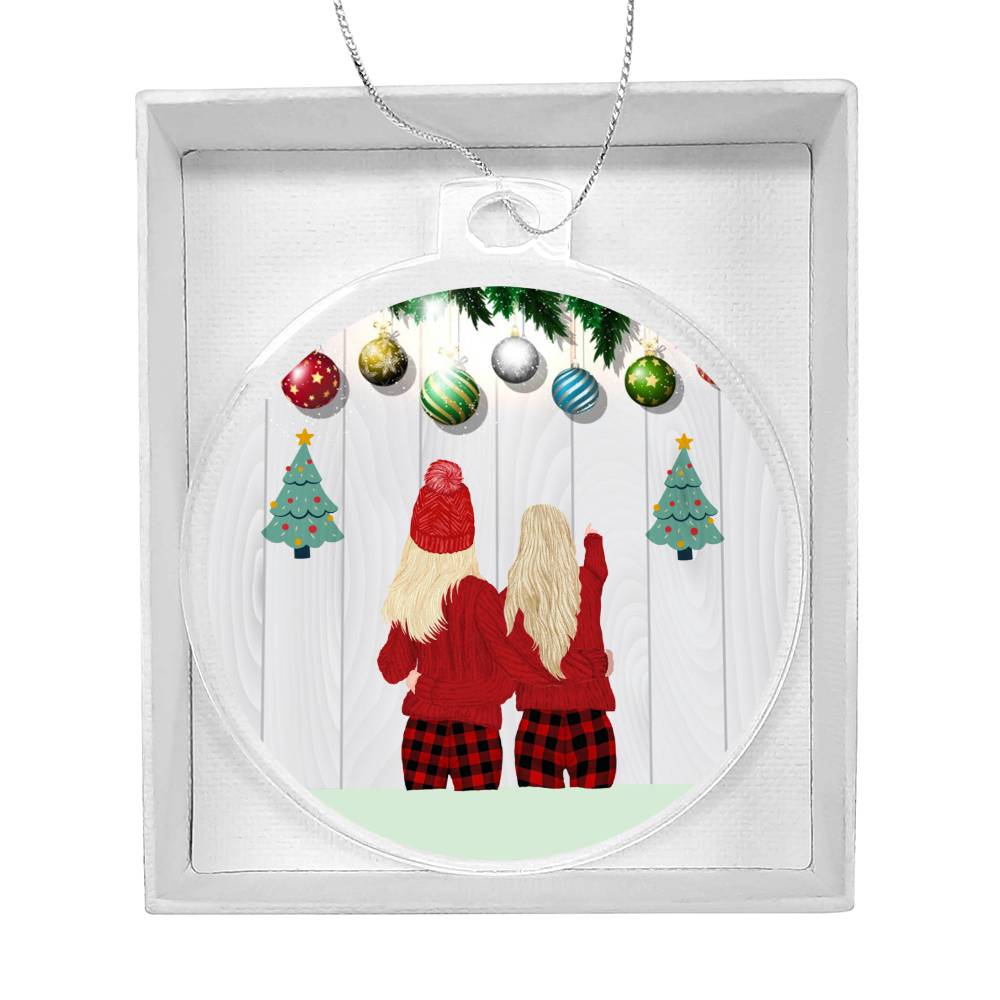 Acrylic Ornament, Kids With Christmas Decorations - YERTIZZ.COM