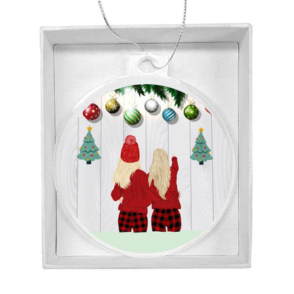 Acrylic Ornament, Kids With Christmas Decorations - YERTIZZ.COM