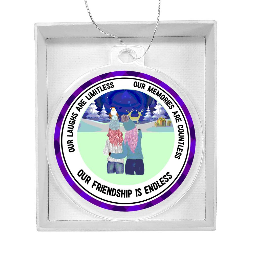 Acrylic Christmas Ornament, Our Memories Are Countless - YERTIZZ.COM