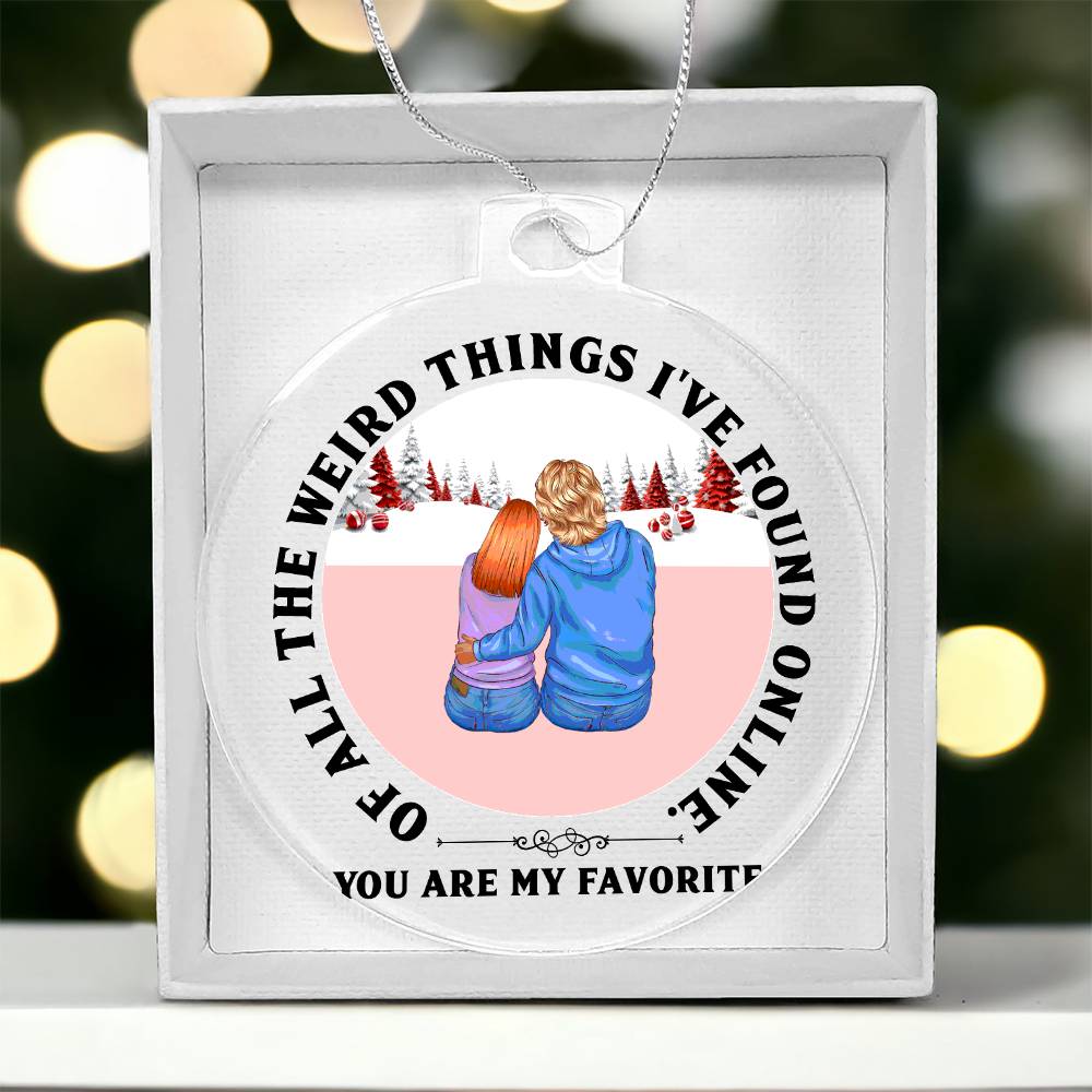 Acrylic Christmas Ornament, Found You Online - YERTIZZ.COM