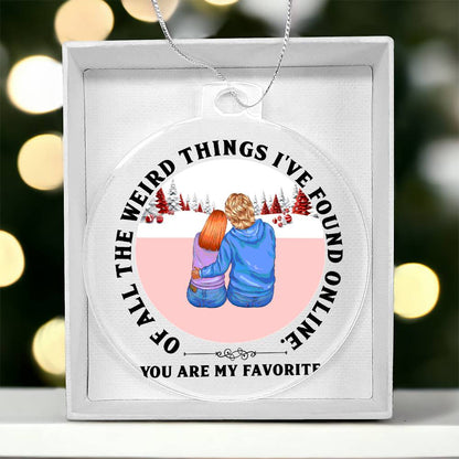 Acrylic Christmas Ornament, Found You Online - YERTIZZ.COM