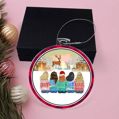 Acrylic, Christmas, Ornament, Girls, Gifts, & Reindeers - YERTIZZ.COM