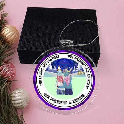 Acrylic Christmas Ornament, Our Memories Are Countless - YERTIZZ.COM