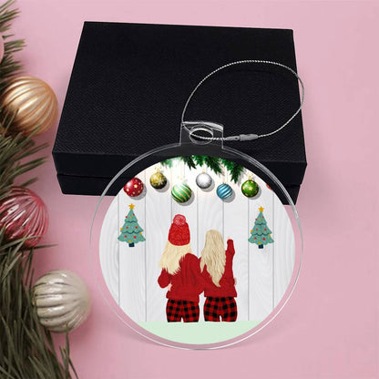 Acrylic Ornament, Kids With Christmas Decorations - YERTIZZ.COM