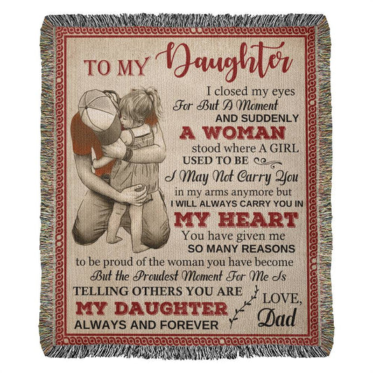 Heirloom Woven Blanket-Portrait, To My Daughter - YERTIZZ.COM
