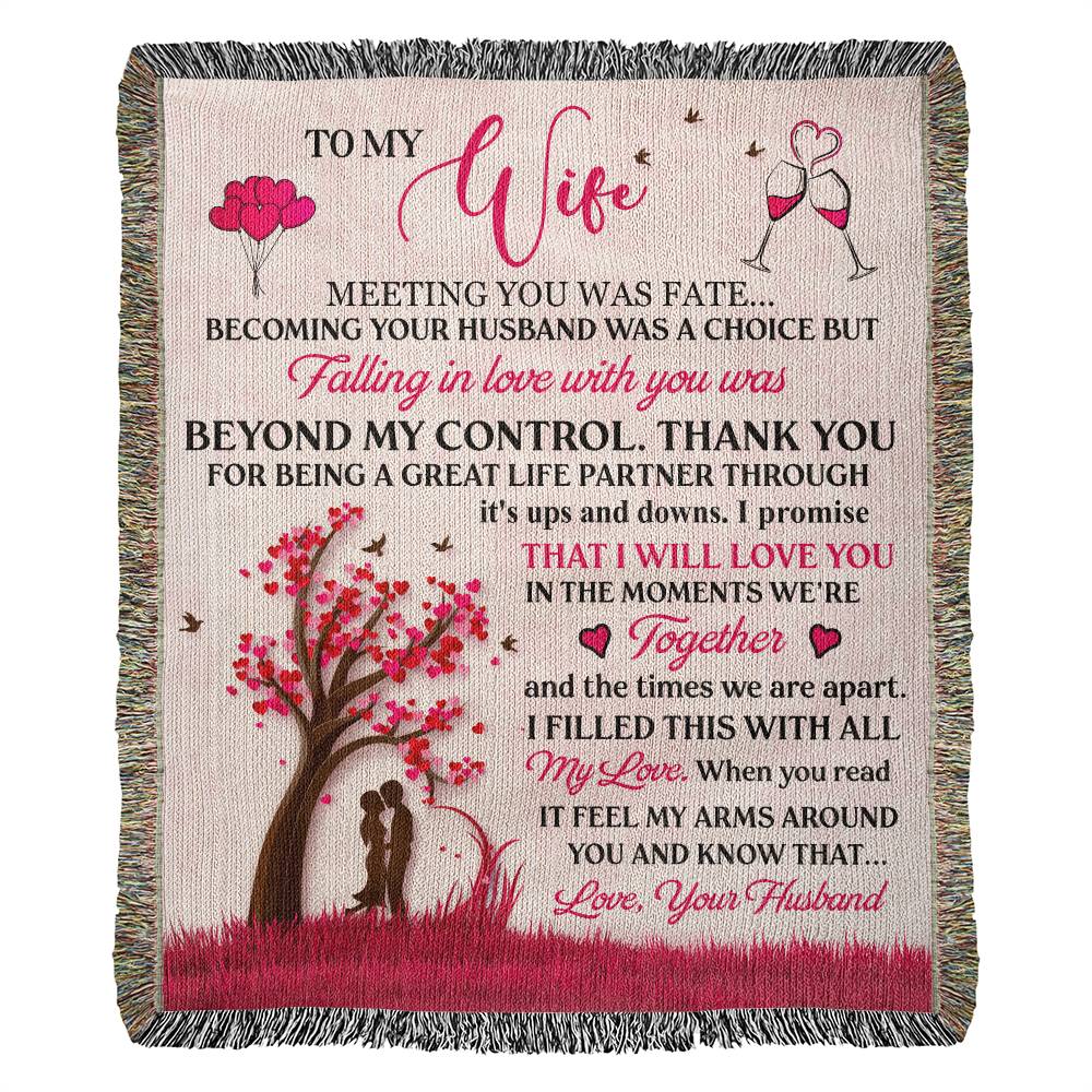 Heirloom Woven Blanket-Portrait, To My Wife - YERTIZZ.COM