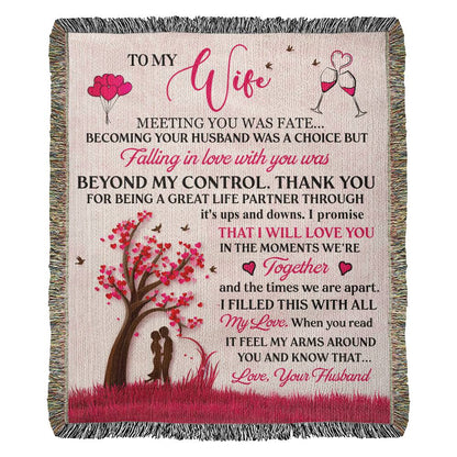 Heirloom Woven Blanket-Portrait, To My Wife - YERTIZZ.COM