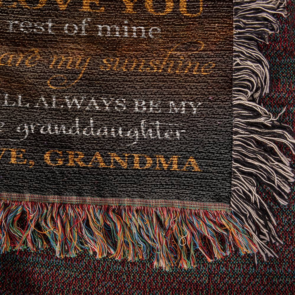 Heirloom Woven Blanket-Portrait, To My Granddaughter - YERTIZZ.COM