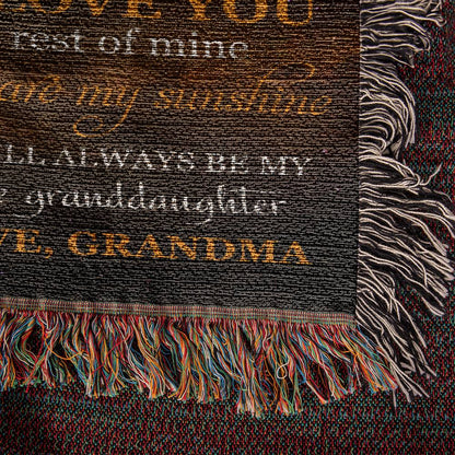 Heirloom Woven Blanket-Portrait, To My Granddaughter - YERTIZZ.COM