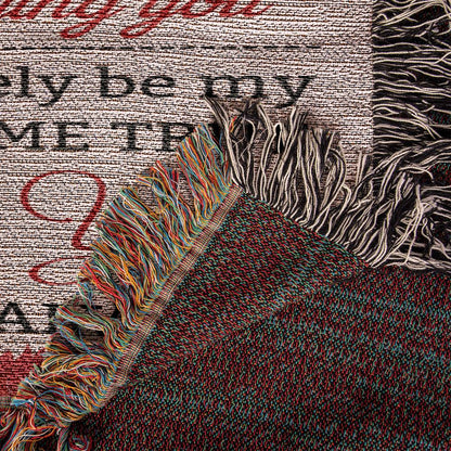 Heirloom Woven Blanket-Portrait, To My Girlfriend, I Love You - YERTIZZ.COM