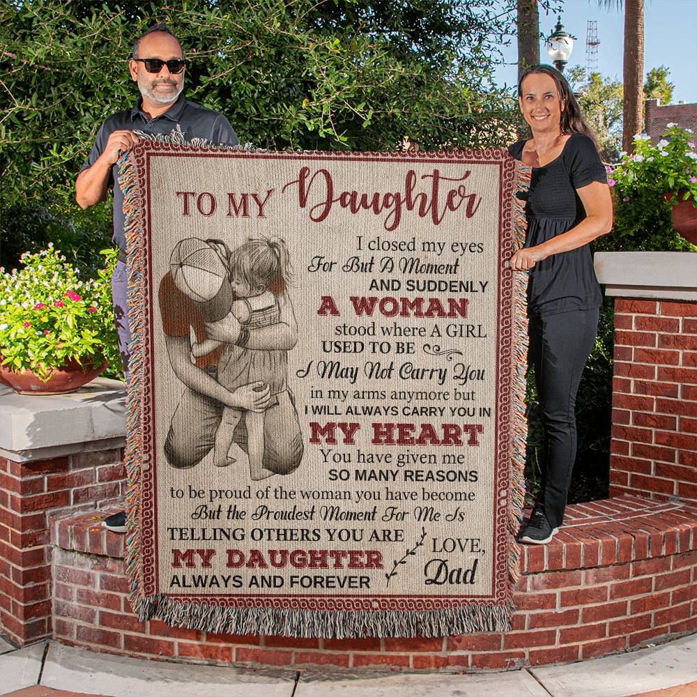 Heirloom Woven Blanket-Portrait, To My Daughter - YERTIZZ.COM