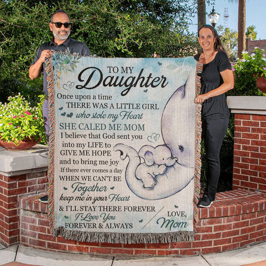 Heirloom Woven Blanket-Portrait, To My Daughter - YERTIZZ.COM