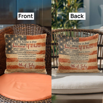 veteran family home decor pillow