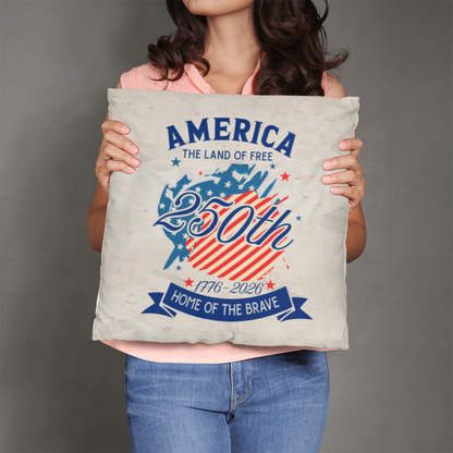 1776 2026 patriotic throw pillow usa