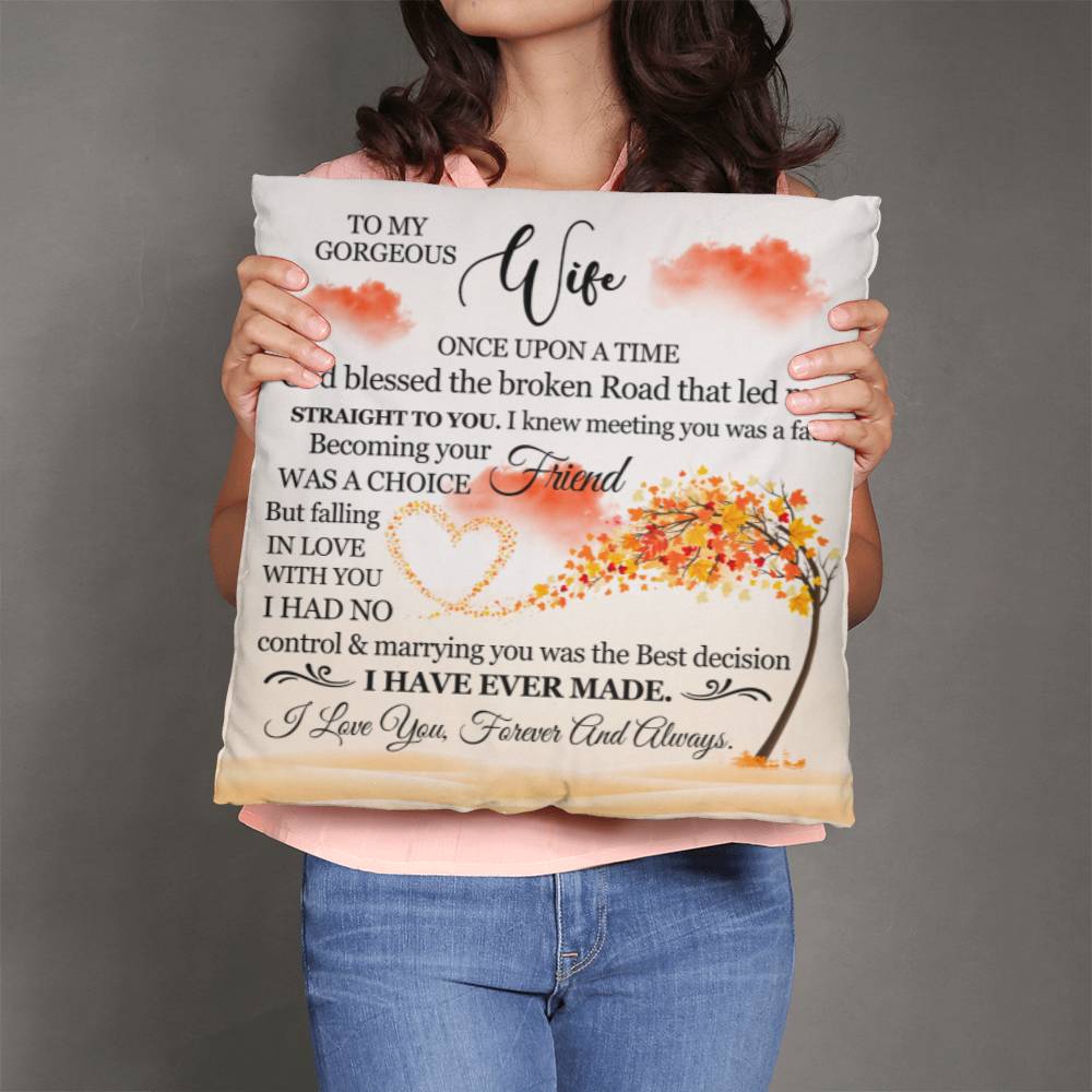 To My Gorgeous Wife, Classic Throw Pillow, Mother's Day - YERTIZZ.COM