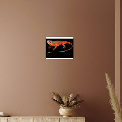 Red Iguana, Hi Gloss Metal Wall Art Print - YERTIZZ.COM