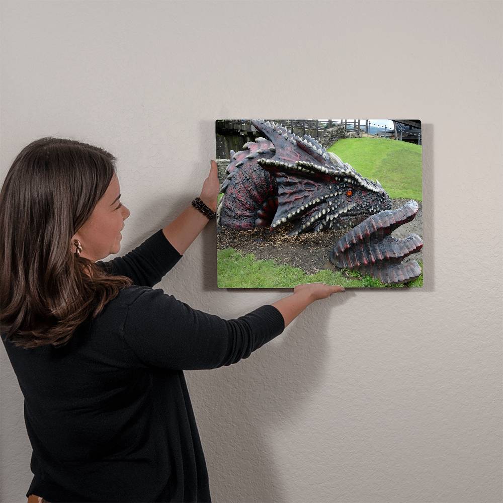 Welsh Dragon, Wood Carved , Metal Wall Art Print, Landscape - YERTIZZ.COM