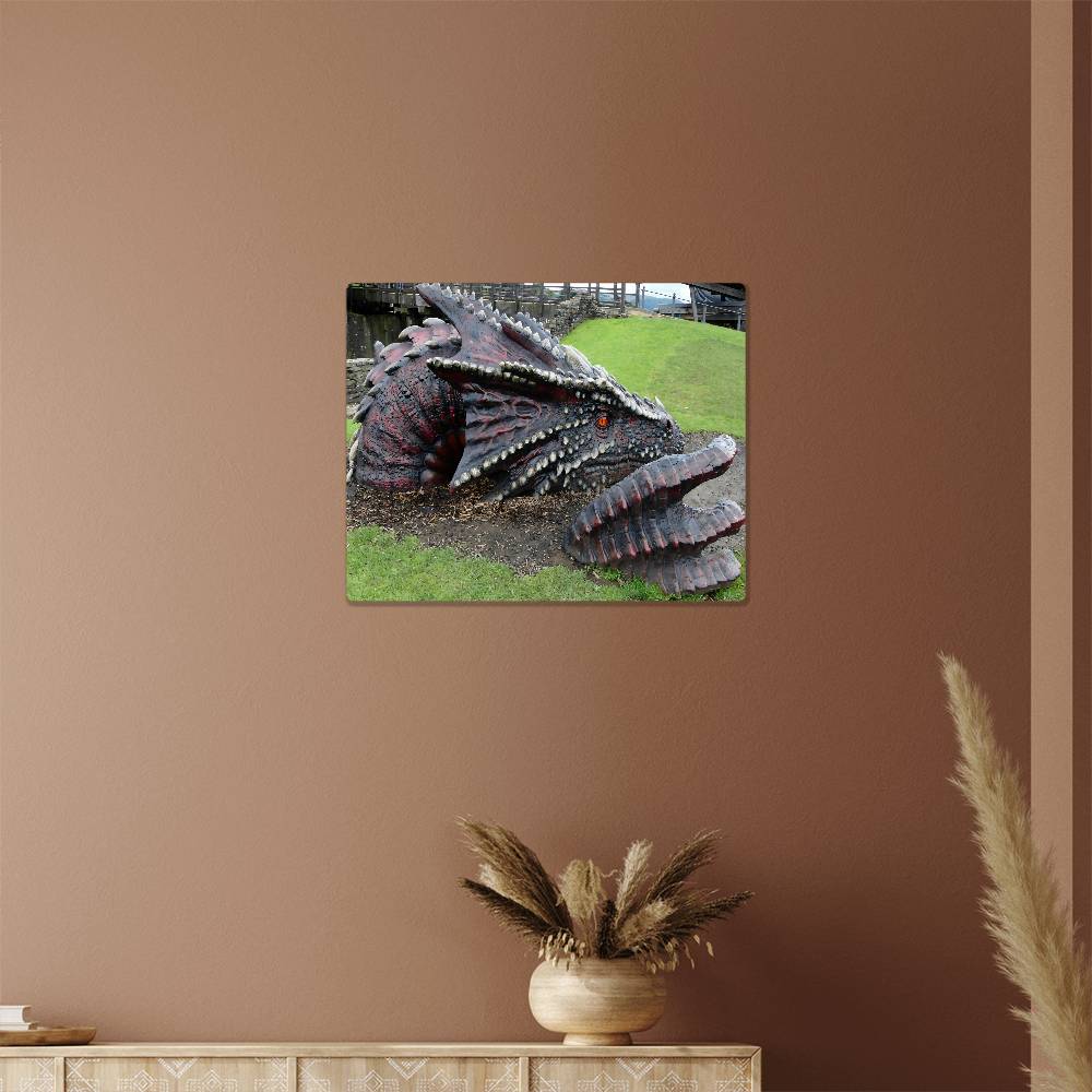 Welsh Dragon, Wood Carved , Metal Wall Art Print, Landscape - YERTIZZ.COM