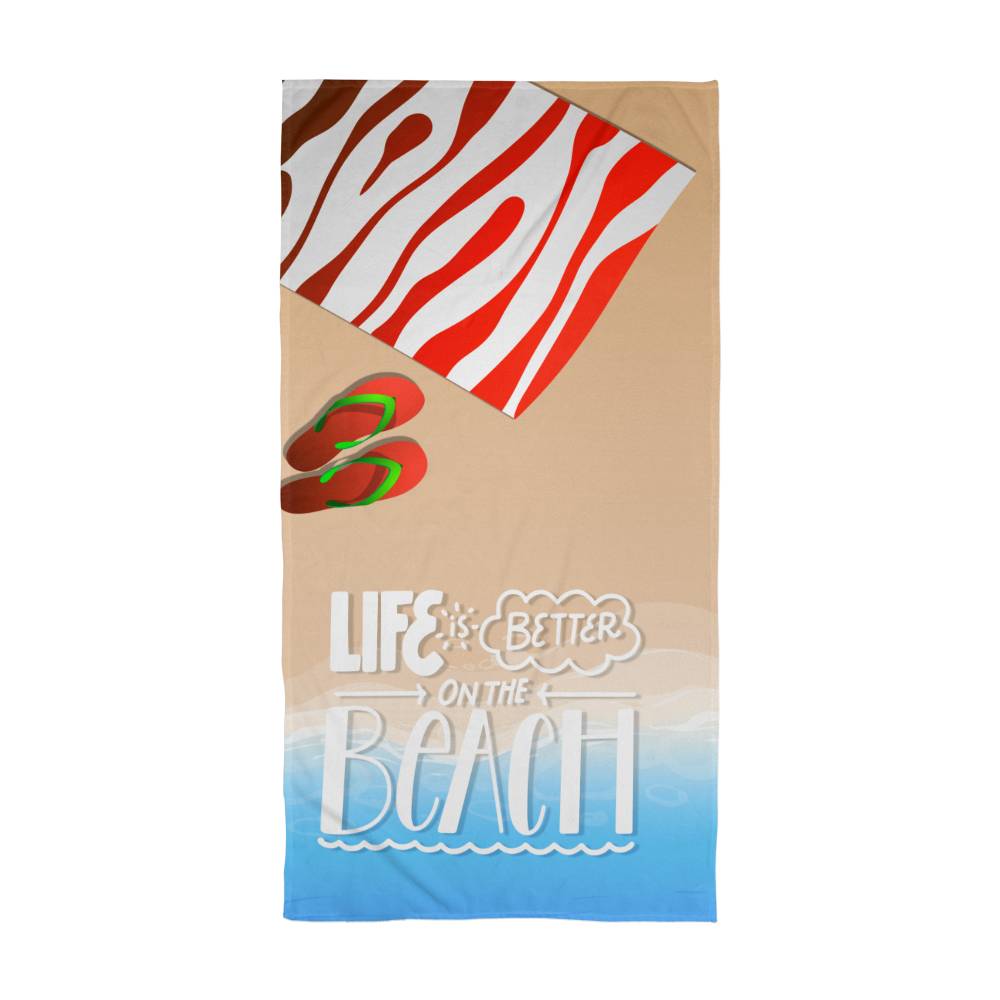 1 Bath Towel-Life is better on the beach - YERTIZZ.COM