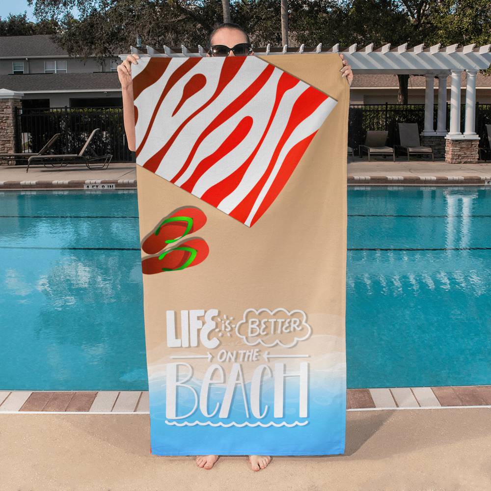 1 Bath Towel-Life is better on the beach - YERTIZZ.COM