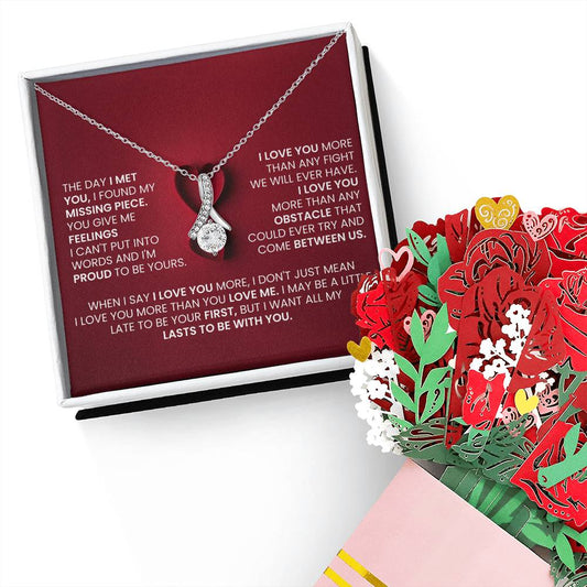 Alluring Beauty Necklace, Sweet Devotion Flower Bouquet Bundle, Valentine's Day - YERTIZZ.COM