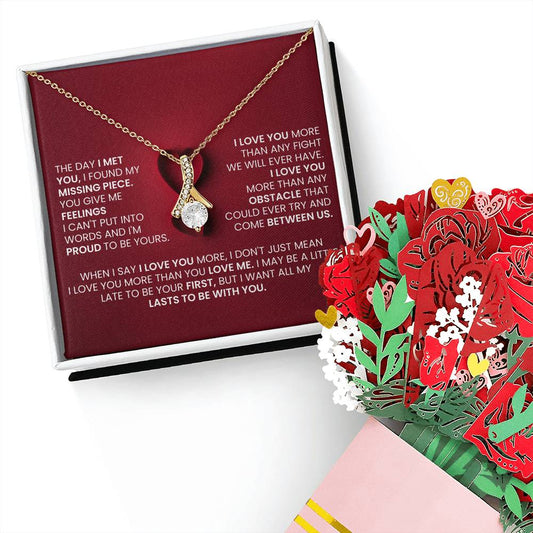 Alluring Beauty Necklace, Sweet Devotion Flower Bouquet Bundle, Valentine's Day - YERTIZZ.COM