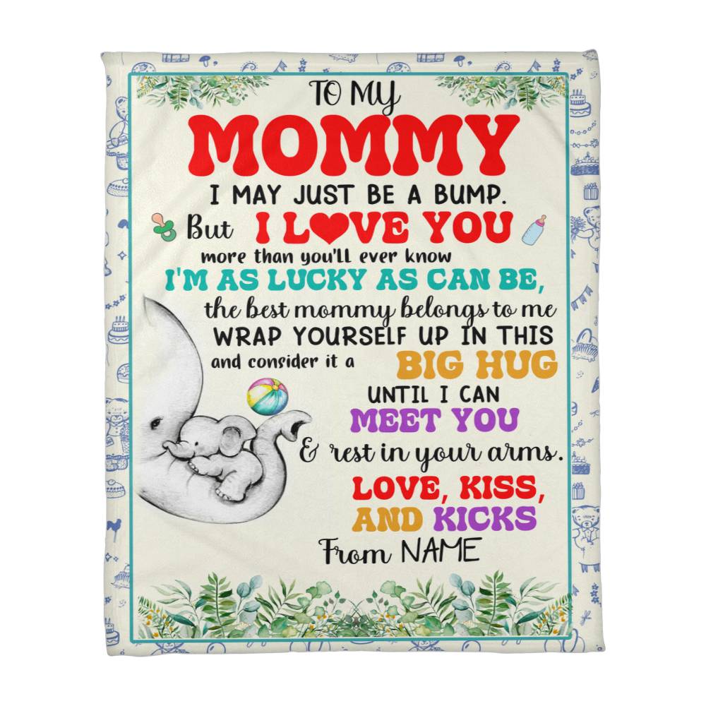 New Mom Blanket – A Soft and Warm Fleece Blanket for Expecting Moms, Perfect for Pregnancy Announcements and Gifts